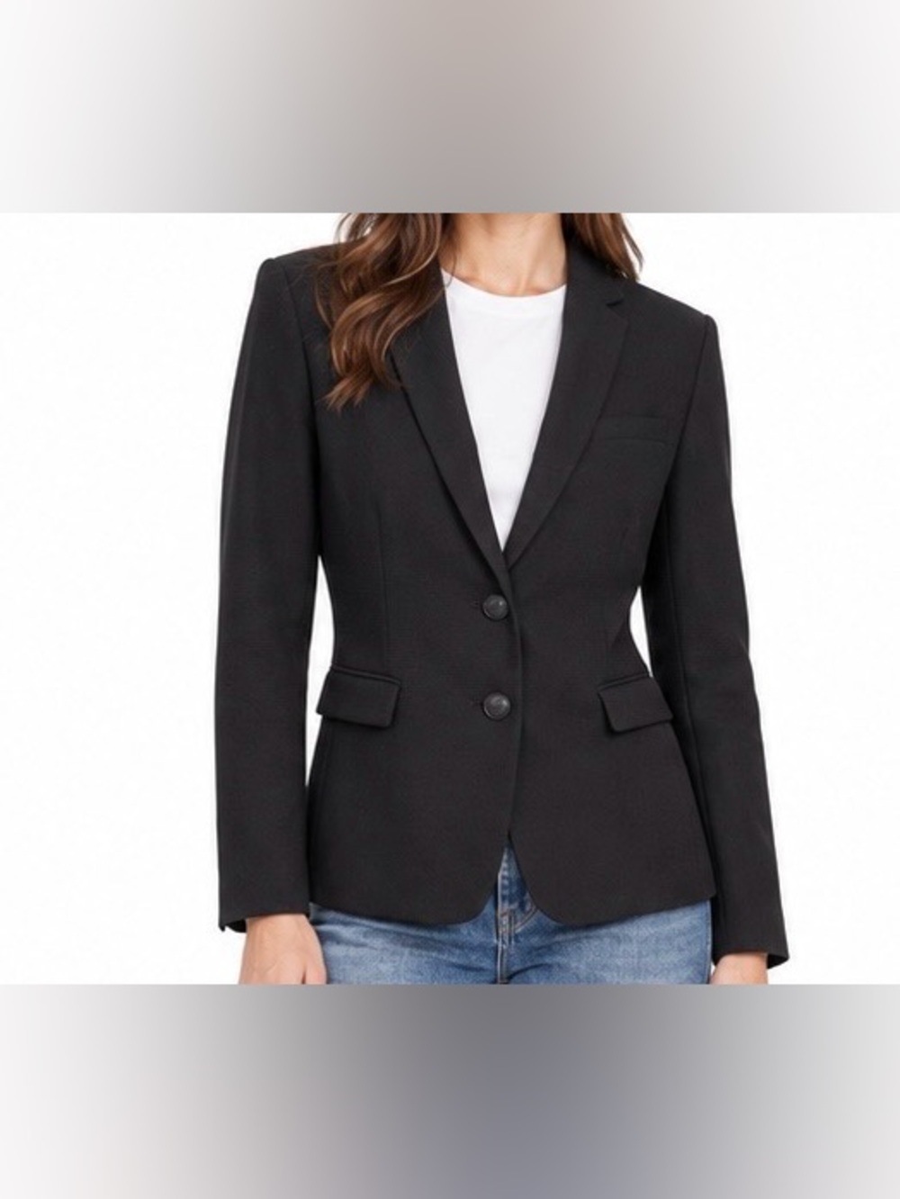 Rag & Bone Devin Black Tailored Blazer Size 2 Two Button